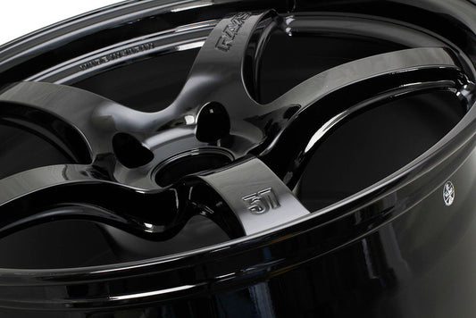 Gram Lights 57CR 18x9.5 +38 5x120 Glossy Black Wheel (Price per wheel)