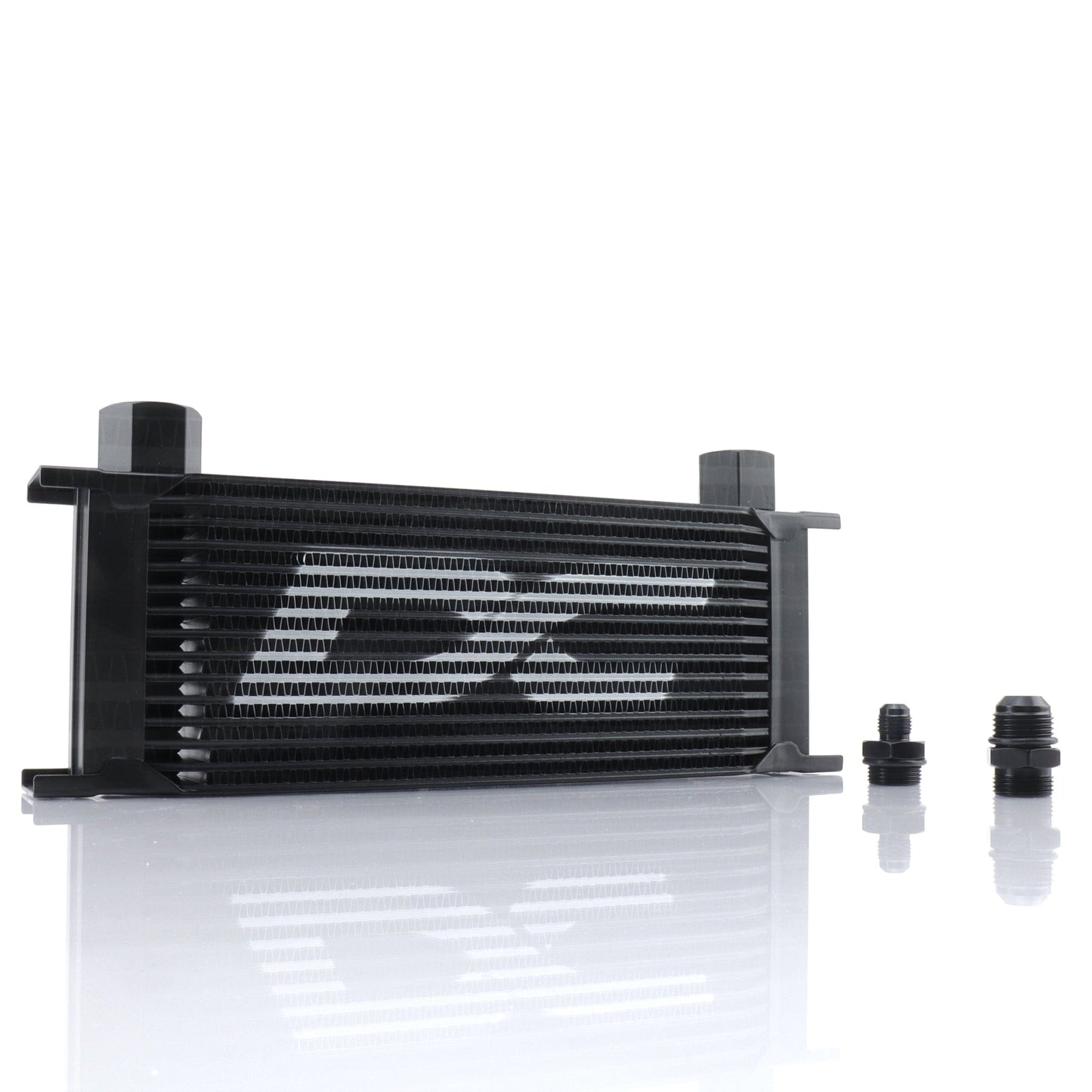 DC Sports Oil Cooler -6 Fittings DC SPORTS 15 ROW UNIVERSAL OIL COOLER; BLACK