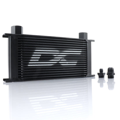 DC Sports Oil Cooler -6 Fittings DC SPORTS 19 ROW UNIVERSAL OIL COOLER; BLACK