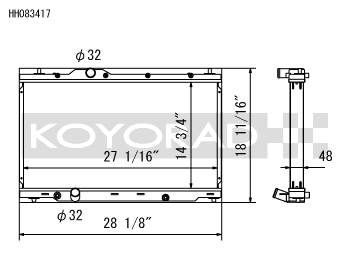 Koyo Racing Aluminum Radiator for 2017-2021 Honda Civic Type-R FK8 | HH083417