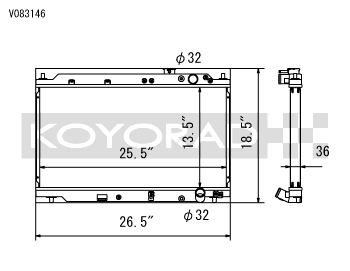 Koyo 94-01 Acura Integra (MT w/ Showa/Denso OEM) Radiator | V083146